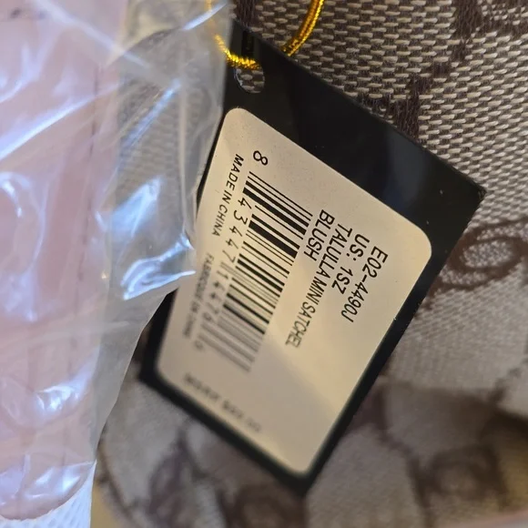 bebe Talulla Mini Satchel Blush Monogram Logo Crossbody Shoulder Bag NWT - Picture 6 of 12